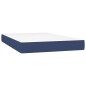 Giroletto a Molle con Materasso Blu 120x200 cm in Tessuto
