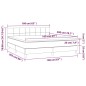 vidaXL Giroletto a Molle con Materasso Blu 160x200 cm in Tessuto