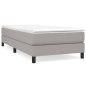 vidaXL Giroletto a Molle con Materasso Grigio Chiaro100x200 cm Tessuto