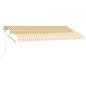 Tenda Automatica con Sensore Vento LED 450x300 cm Gialla Bianca Tenda Automatica con Sensore Vento LED 450x300 cm Gialla Bianca