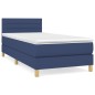 vidaXL Giroletto a Molle con Materasso Blu 90x200 cm inTessuto