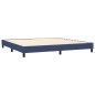 Giroletto a Molle con Materasso Blu 200x200 cm in Tessuto