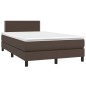 Giroletto a Molle con Materasso Marrone 120x200cm in Similpelle