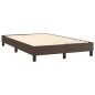 Giroletto a Molle con Materasso Marrone 120x200cm in Similpelle