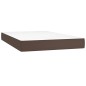 Giroletto a Molle con Materasso Marrone 120x200cm in Similpelle