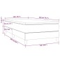 Giroletto a Molle con Materasso Grigio Scuro 100x200 cm Tessuto