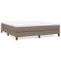 Giroletto a Molle con Materasso Tortora 180x200 cm in Tessuto