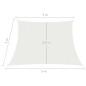 Vela Parasole 160 g/m² Bianca 4/5x3 m in HDPE Vela Parasole 160 g/m² Bianca 4/5x3 m in HDPE
