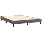 vidaXL Giroletto a Molle con Materasso Grigio 140x200 cm in Similpelle