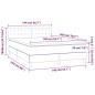 vidaXL Giroletto a Molle con Materasso Grigio 140x200 cm in Similpelle