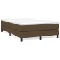 vidaXL Giroletto a Molle con Materasso Marrone Scuro 120x200cm Tessuto
