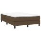 vidaXL Giroletto a Molle con Materasso Marrone Scuro 120x200cm Tessuto