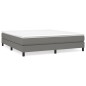 vidaXL Giroletto a Molle con Materasso Grigio Scuro 180x200 cm Tessuto