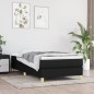 vidaXL Giroletto a Molle con Materasso Nero 90x200 cm in Tessuto