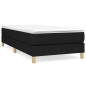 vidaXL Giroletto a Molle con Materasso Nero 90x200 cm in Tessuto