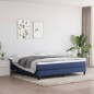 Giroletto a Molle con Materasso Blu 180x200 cm in Tessuto
