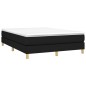 Giroletto a Molle con Materasso Nero 140x190 cm in Tessuto