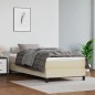 Giroletto a Molle con Materasso Crema 90x200 cm in Similpelle