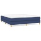 vidaXL Giroletto a Molle con Materasso Blu 160x200 cm in Tessuto