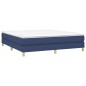 vidaXL Giroletto a Molle con Materasso Blu 160x200 cm in Tessuto