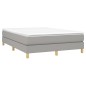 vidaXL Giroletto a Molle con Materasso Grigio Chiaro 140x200cm Tessuto