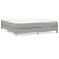 vidaXL Giroletto a Molle con Materasso Grigio Chiaro180x200 cm Tessuto