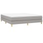 vidaXL Giroletto a Molle con Materasso Grigio Chiaro180x200 cm Tessuto
