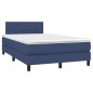 vidaXL Giroletto a Molle con Materasso Blu 120x200 cm in Tessuto
