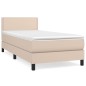 vidaXL Giroletto a Molle con Materasso Cappuccino 100x200cm Similpelle