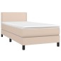 vidaXL Giroletto a Molle con Materasso Cappuccino 100x200cm Similpelle