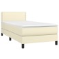 vidaXL Giroletto a Molle con Materasso Crema 90x200 cm in Similpelle