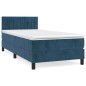 vidaXL Giroletto a Molle con Materasso Blu Scuro 80x200 cm in Velluto