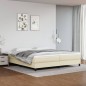 vidaXL Giroletto a Molle con Materasso Crema 200x200 cm in Similpelle