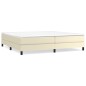 vidaXL Giroletto a Molle con Materasso Crema 200x200 cm in Similpelle