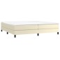 vidaXL Giroletto a Molle con Materasso Crema 200x200 cm in Similpelle