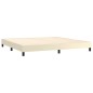 vidaXL Giroletto a Molle con Materasso Crema 200x200 cm in Similpelle