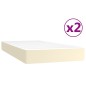 vidaXL Giroletto a Molle con Materasso Crema 200x200 cm in Similpelle