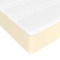 vidaXL Giroletto a Molle con Materasso Crema 200x200 cm in Similpelle