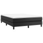 Giroletto a Molle con Materasso Nero 140x200 cm in Similpelle