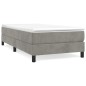 vidaXL Giroletto a Molle con Materasso Grigio Chiaro 90x190 cm Velluto