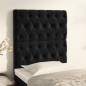 Testiera 2 pz Nera 80x7x78/88 cm in Velluto Testiera 2 pz Nera 80x7x78/88 cm in Velluto