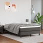 Giroletto a Molle con Materasso Grigio 120x200 cm in Similpelle