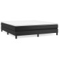 vidaXL Giroletto a Molle con Materasso Nero 180x200 cm in Similpelle