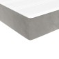vidaXL Giroletto a Molle con Materasso Grigio Chiaro 140x200cm Velluto