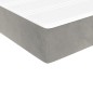 Giroletto a Molle con Materasso Grigio Chiaro 90x200 cm Velluto