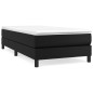 vidaXL Giroletto a Molle con Materasso Nero 100x200 cm in Similpelle