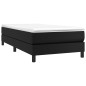 vidaXL Giroletto a Molle con Materasso Nero 100x200 cm in Similpelle