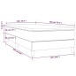 vidaXL Giroletto a Molle con Materasso Nero 100x200 cm in Similpelle