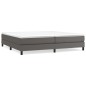 vidaXL Giroletto a Molle con Materasso Grgio 200x200 cm in Similpelle