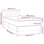 vidaXL Giroletto a Molle con Materasso Nero 80x200 cm in Velluto